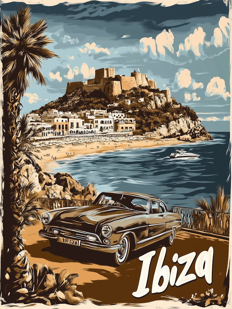 A Classic Style Poster Of Ibiza 1