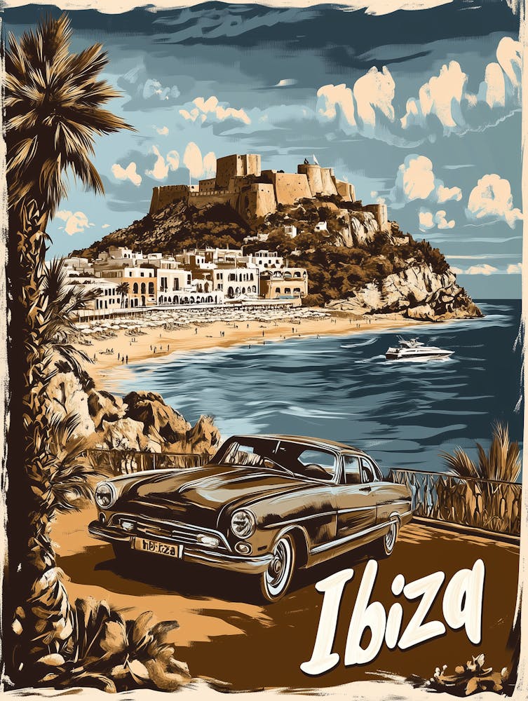 A Classic Style Poster Of Ibiza 1