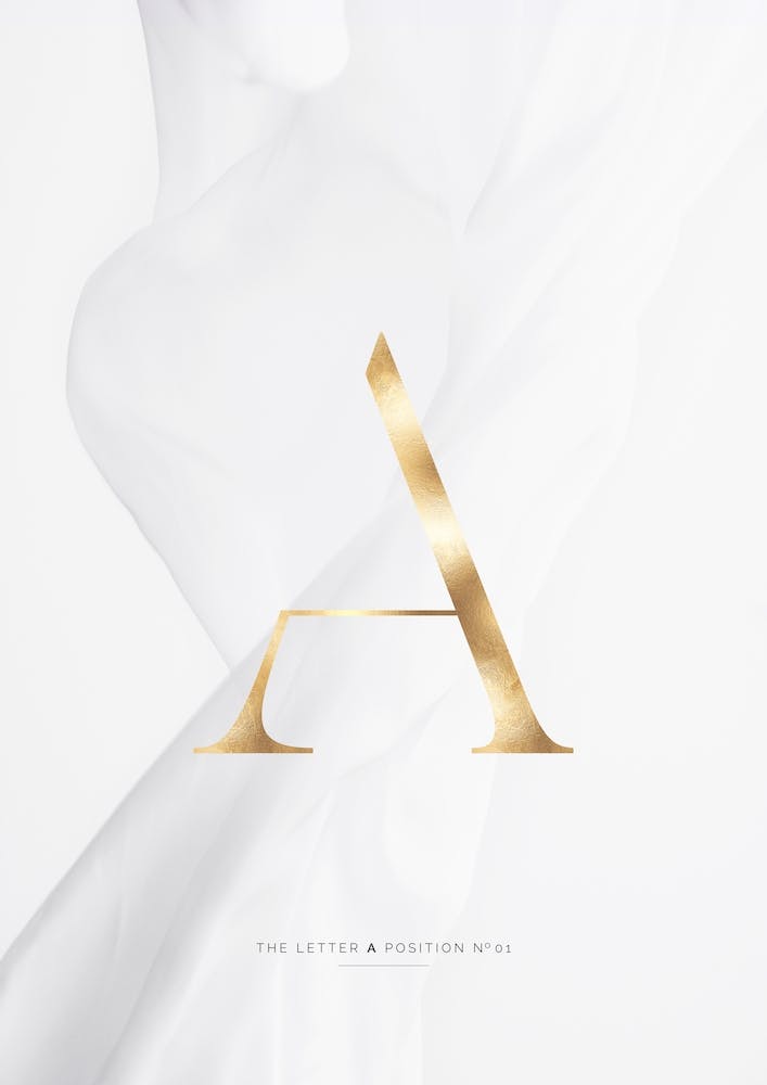 Letter A Gold