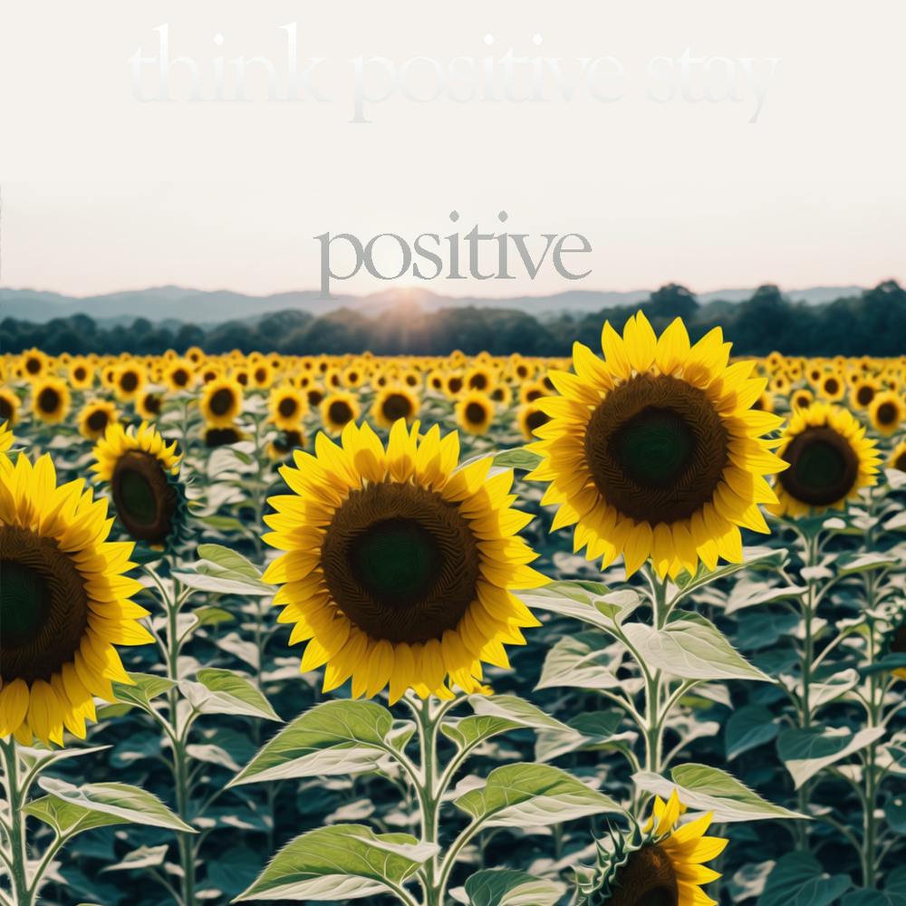 Sunflower Think Positive Stay Positive