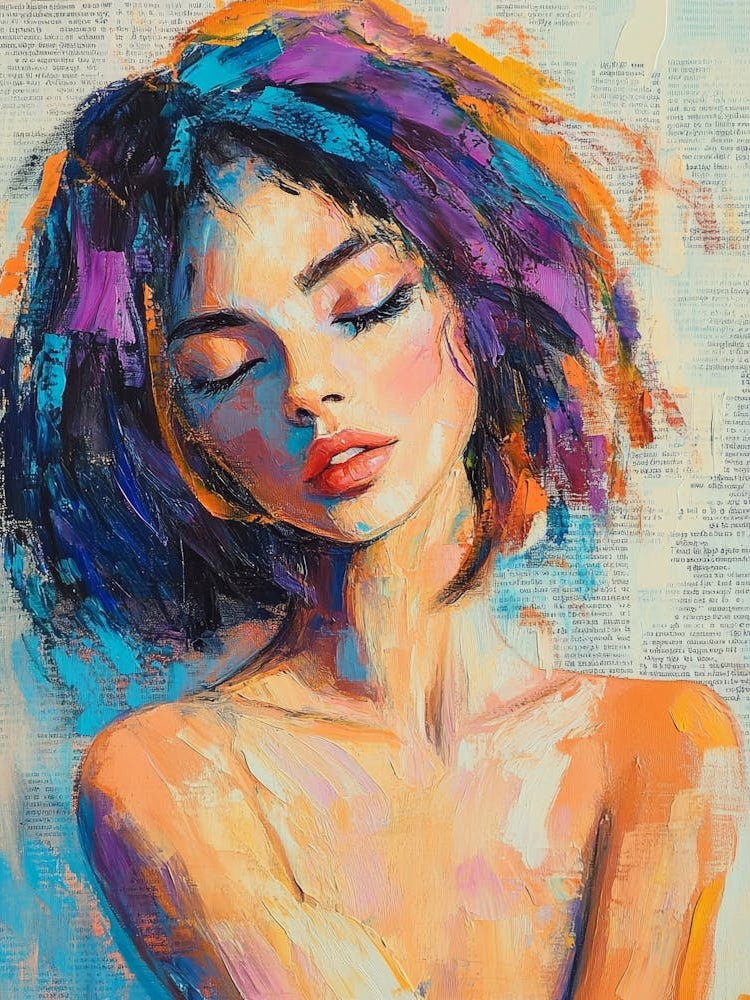 Girl With Colorful Hair