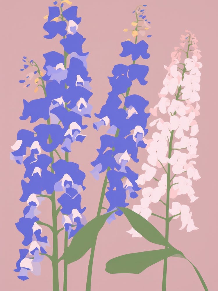 Bluebells Flower Big Bold Illustration 3