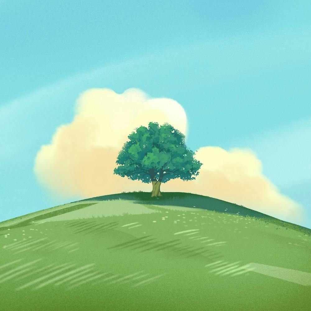 Tree On A Hill