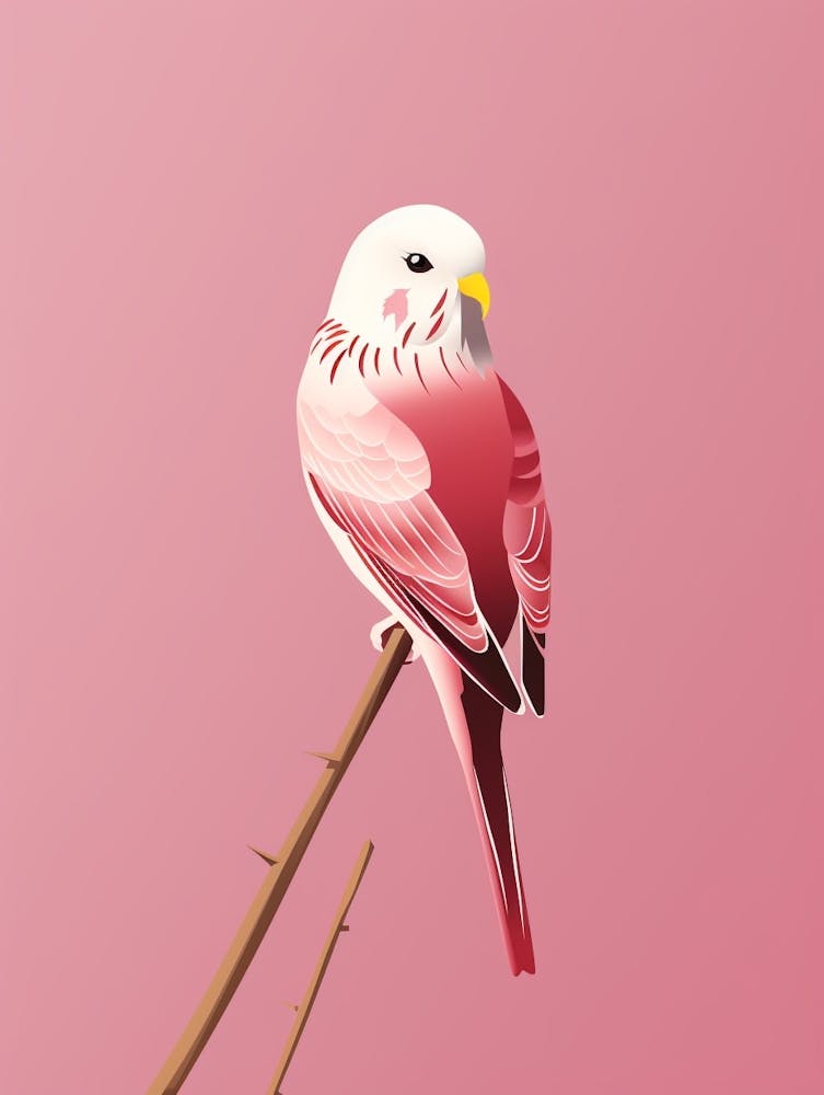 Minimalistische Budgerigar 3 Illustration
