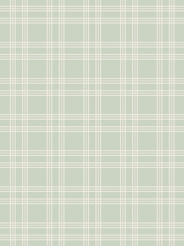 Pastel Sage Green Gingham