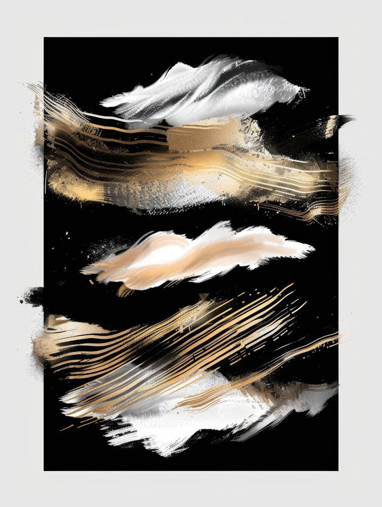 Abstract Gold And Black Canvas Print