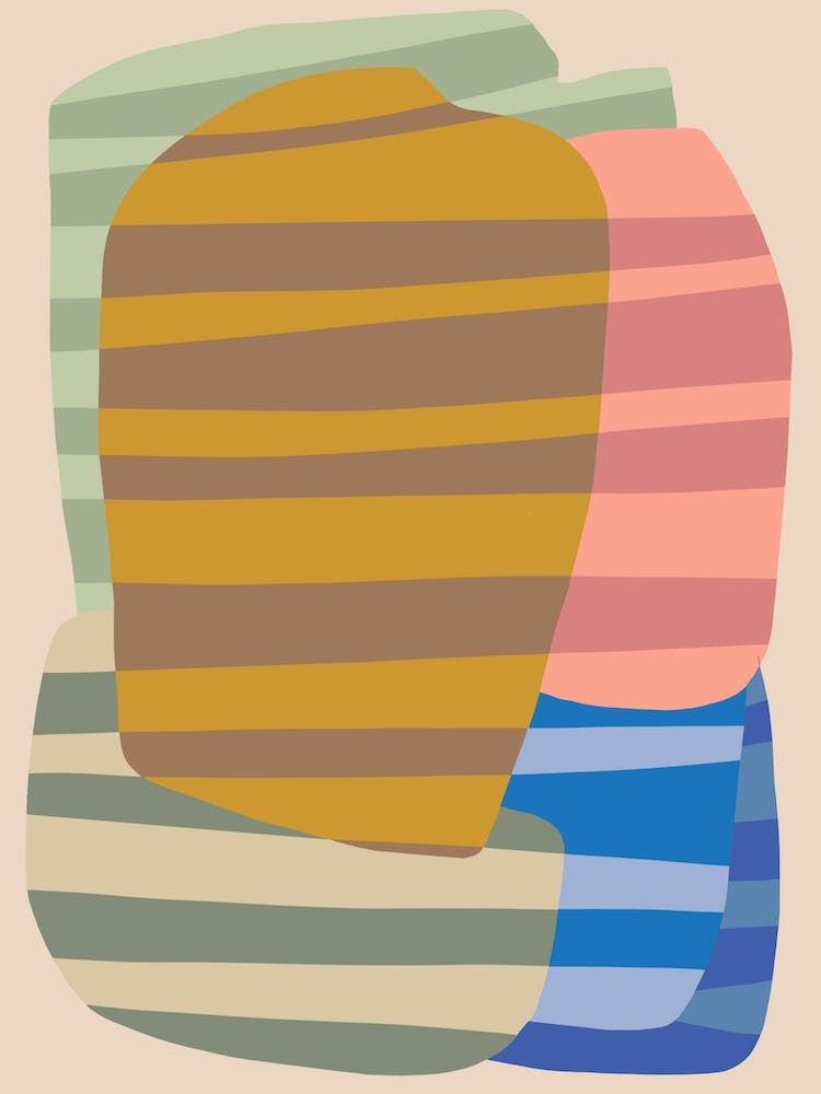 Striped Color Pebbles