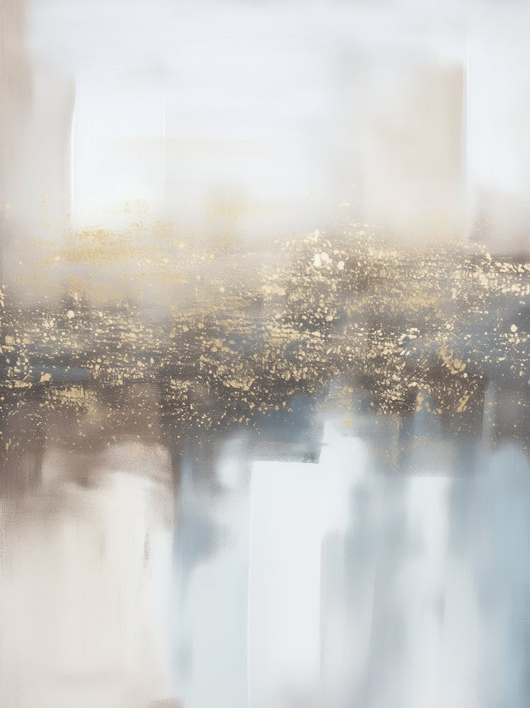 Abstrakte Acrylmalerei Naturtöne Matteo, beige Horizont, Moderne blaue Kunst