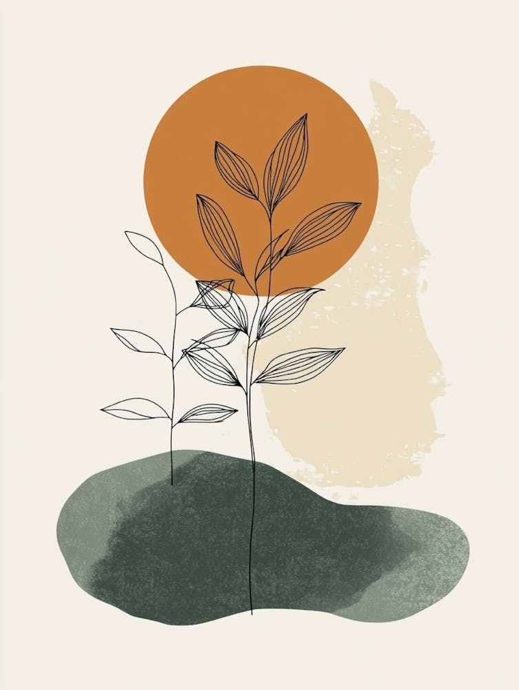 Line Drawing Of A Leaf 17