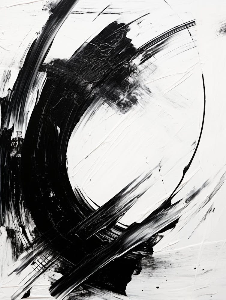 Movement Abstract Black And White 3