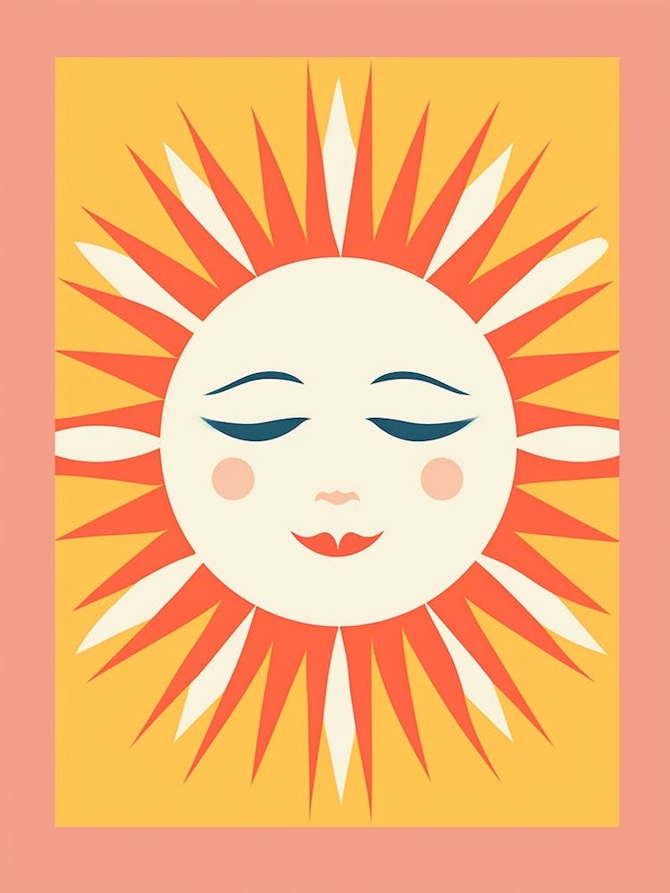 Cute Pastel Sun Digital Illustration   1