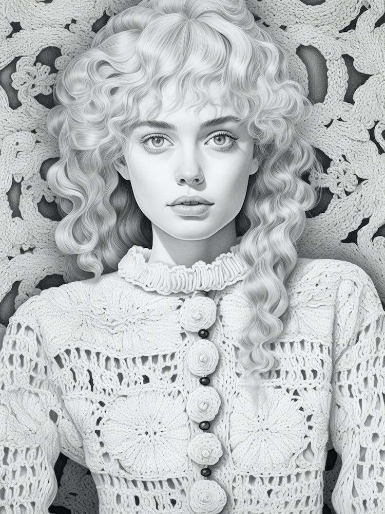 Crochet Jumper Black And White