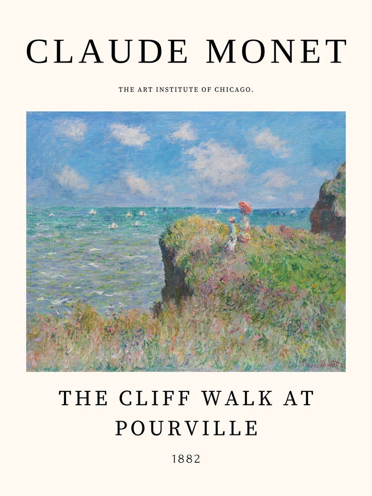 Cliff Walk At Pourville - Claude Monet