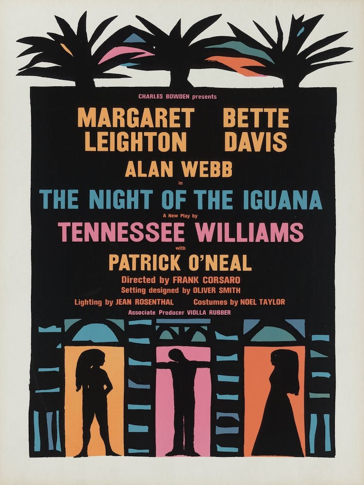 The Night Of The Iguana Theatre Poster 1961