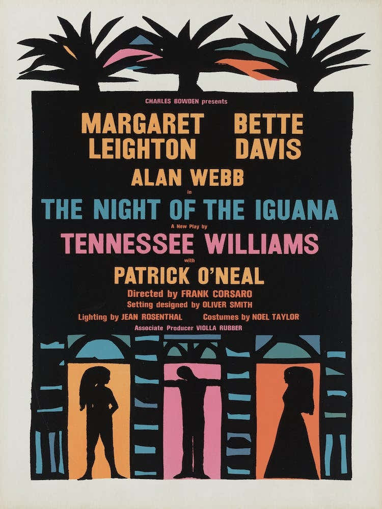 The Night Of The Iguana Theatre Poster 1961
