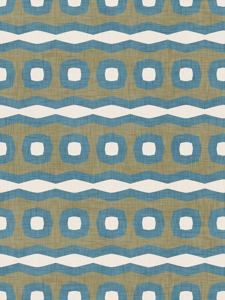 Modern Geometric Waves In Misty Harbor