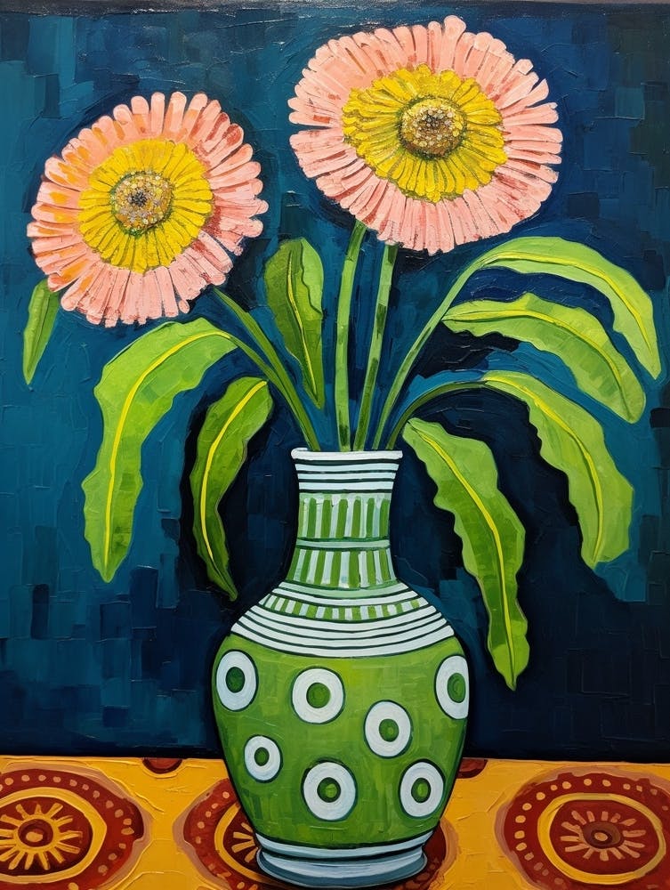 Flowers In A Vase Still Life Painting Everlasting Flower 2