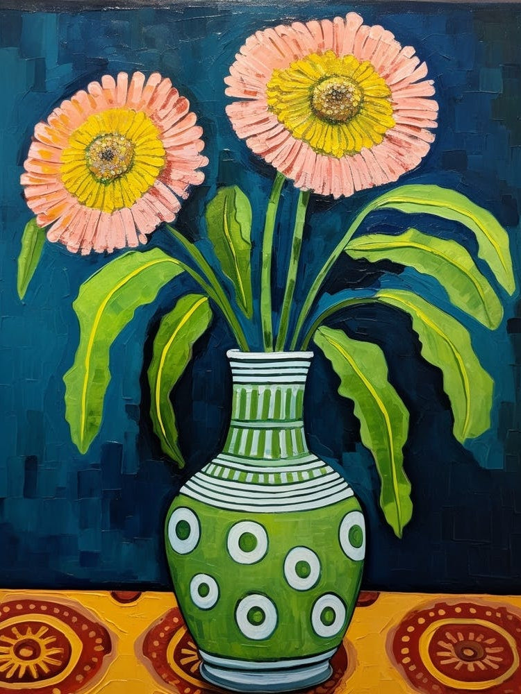 Flowers In A Vase Still Life Painting Everlasting Flower 2