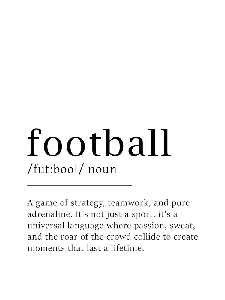 Football Definition Poster - Dictionary