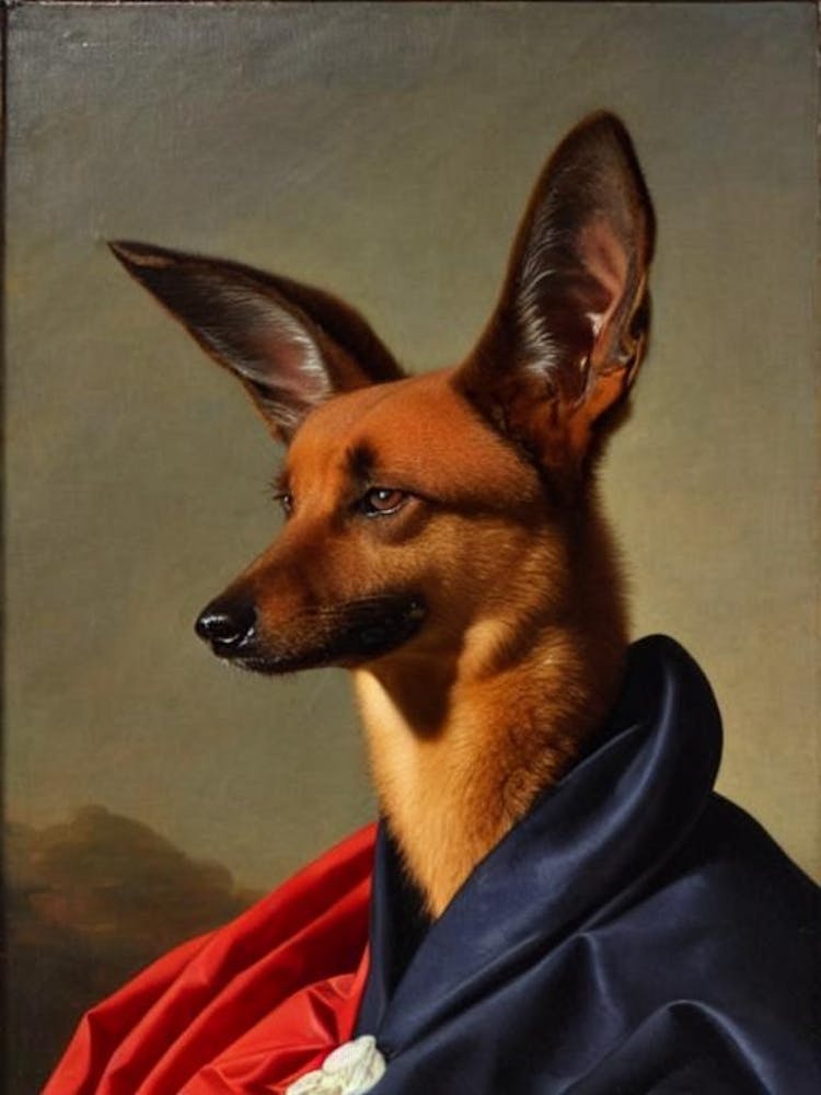 Belgian Laekenois Renaissance Portrait Oil Painting
