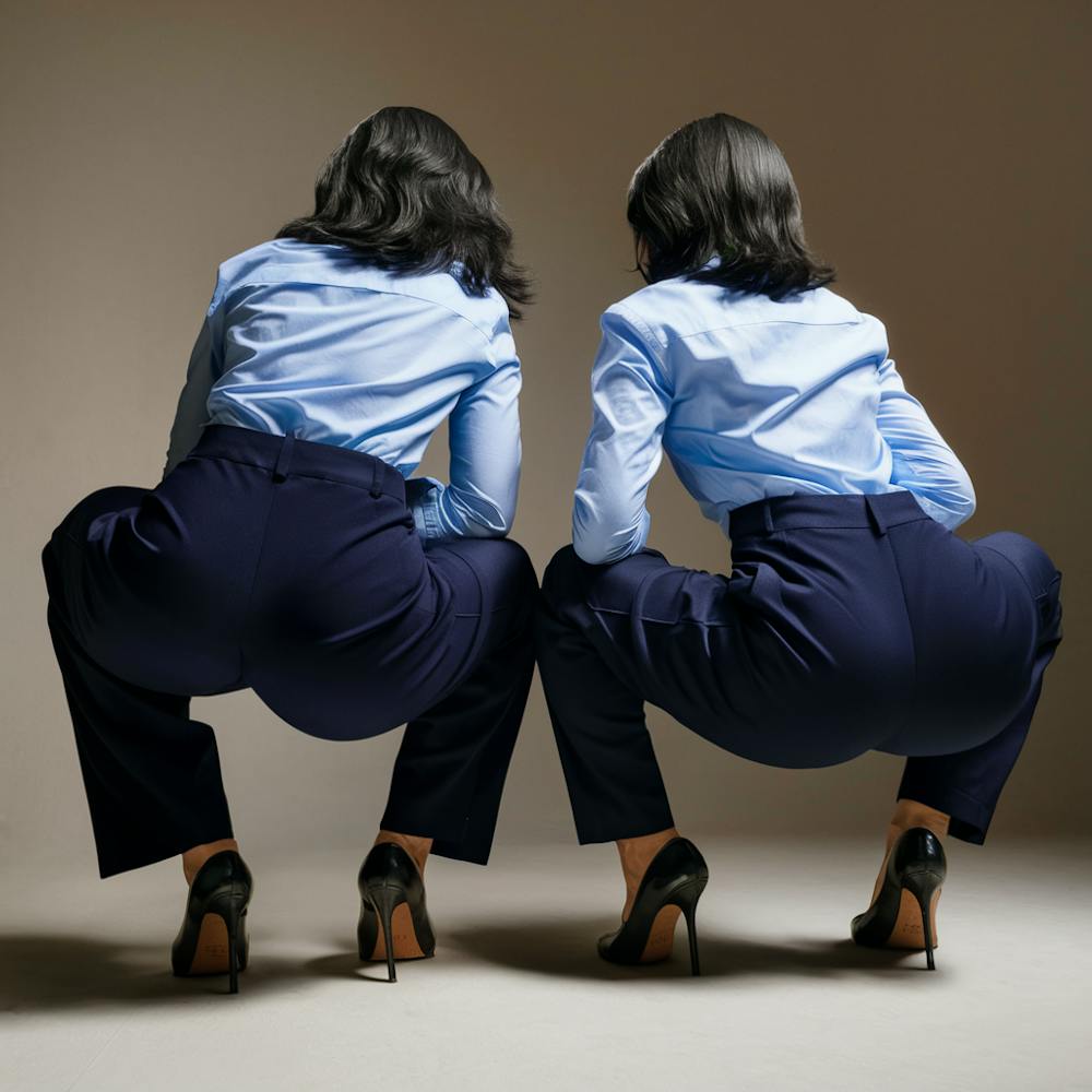 Two Women Squatting