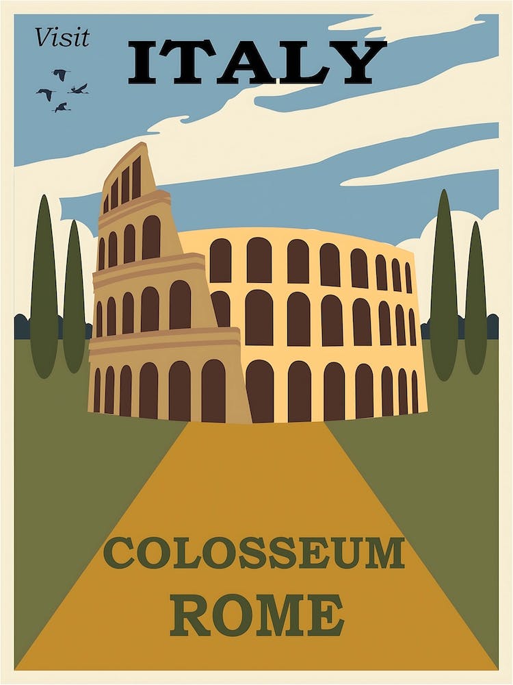 Rome, Italy Travel Poster 2, Karen Arnold