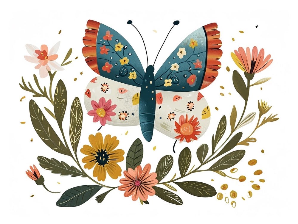 Little Floral Butterfly 2