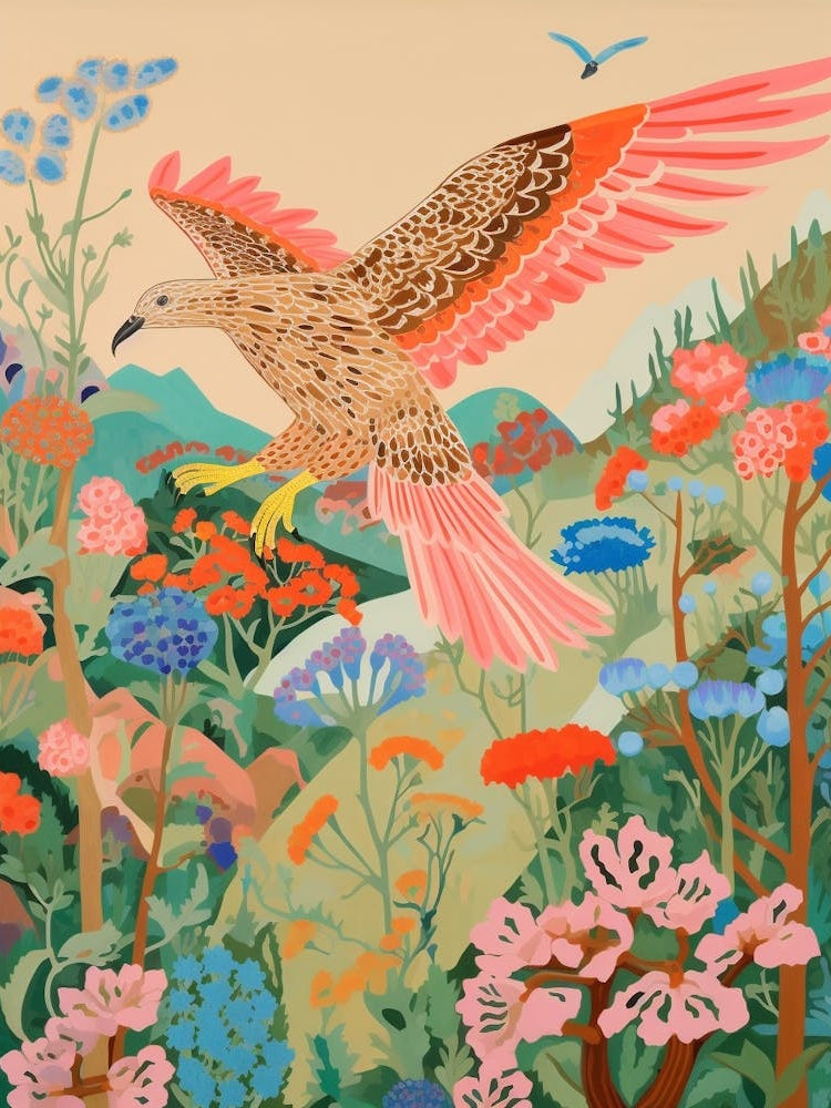 Maximalist Bird Painting Osprey 1