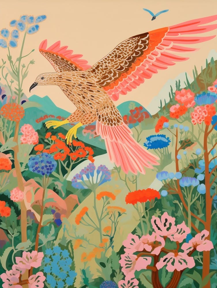 Maximalist Bird Painting Osprey 1