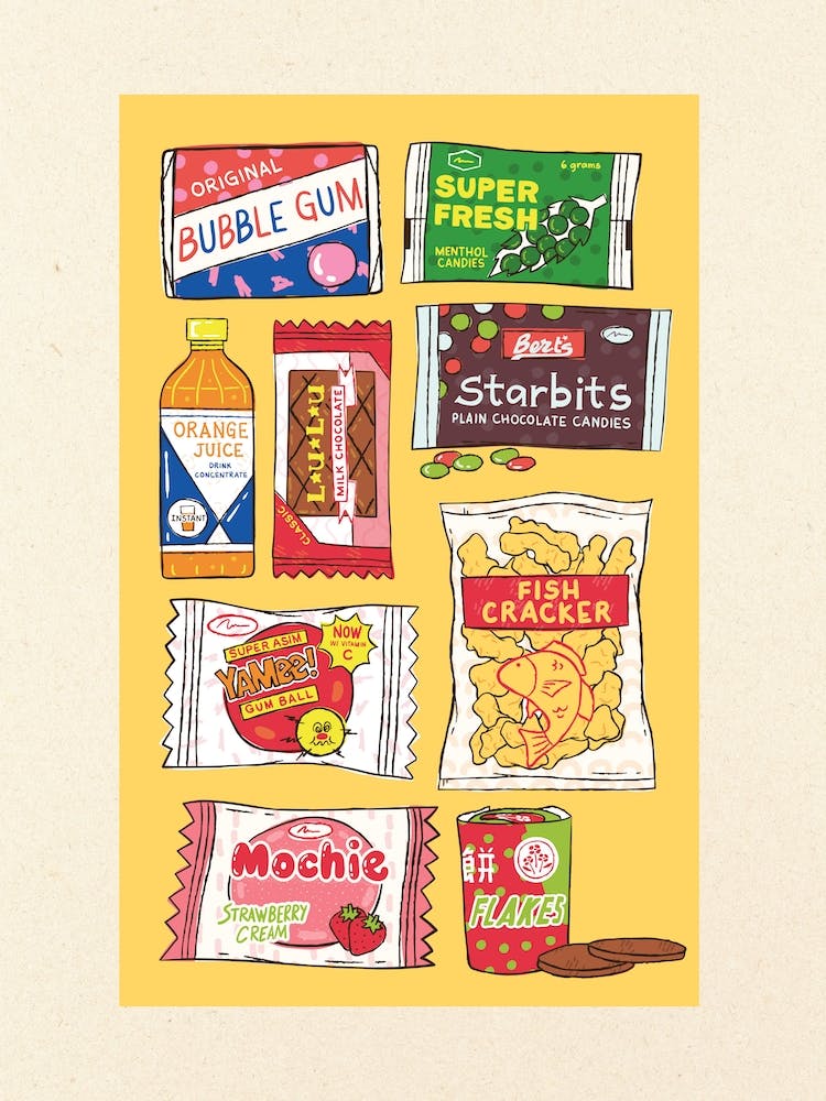 90s Snacks Yellow