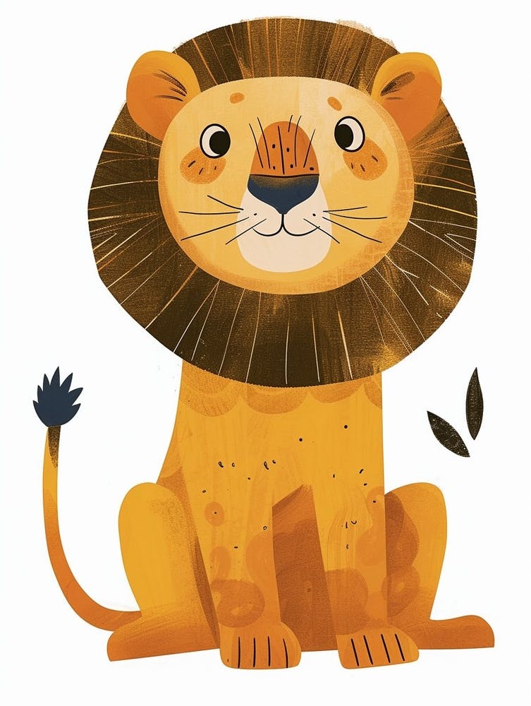 Barbary Lion Night Hunt Clipart 3