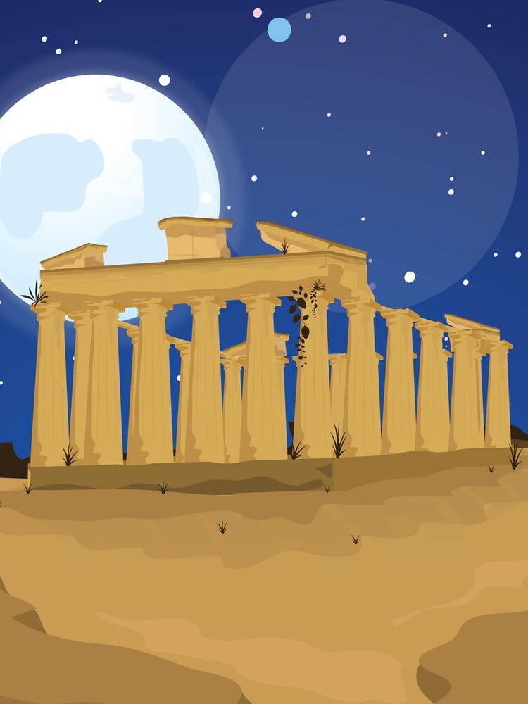 Acropolis At Night