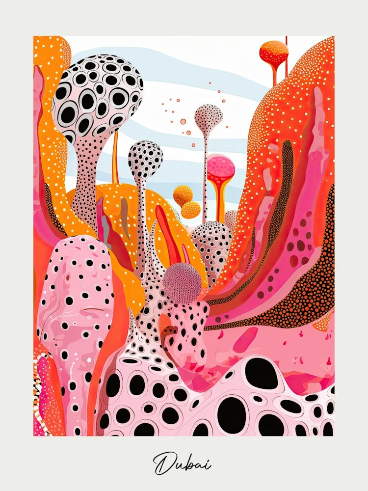 Poster Of Dubai, Illustration In The Style Of Pop Art 3