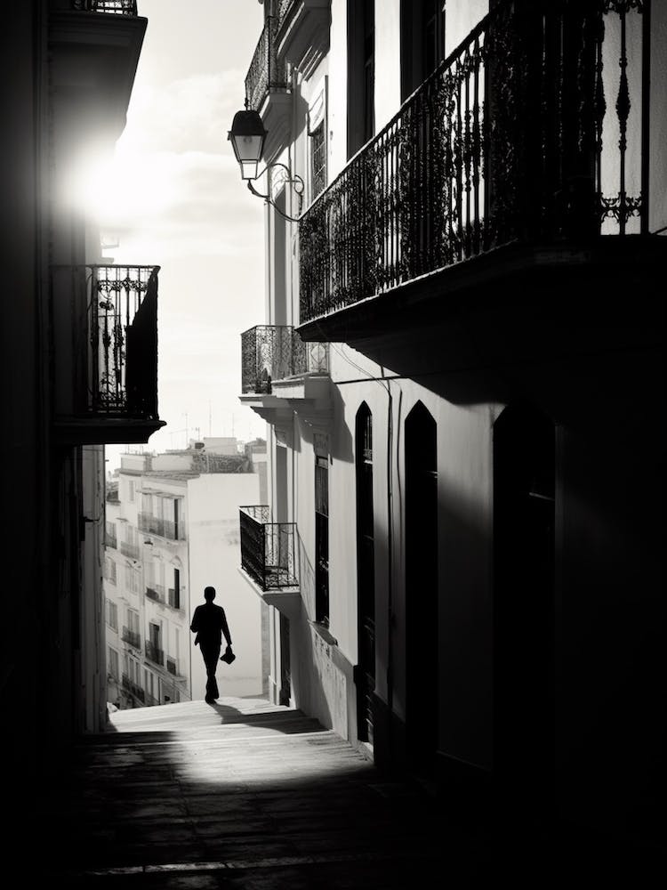 Malaga, Spain, Mediterranean Black And White Photography Analogue 2