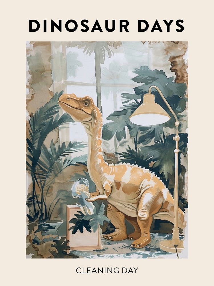 Putztag Dinosaurier Poster