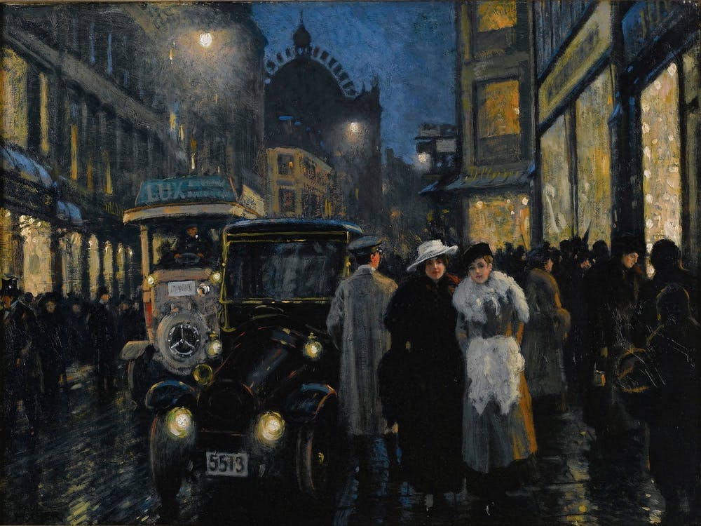Night In London Vintage Poster