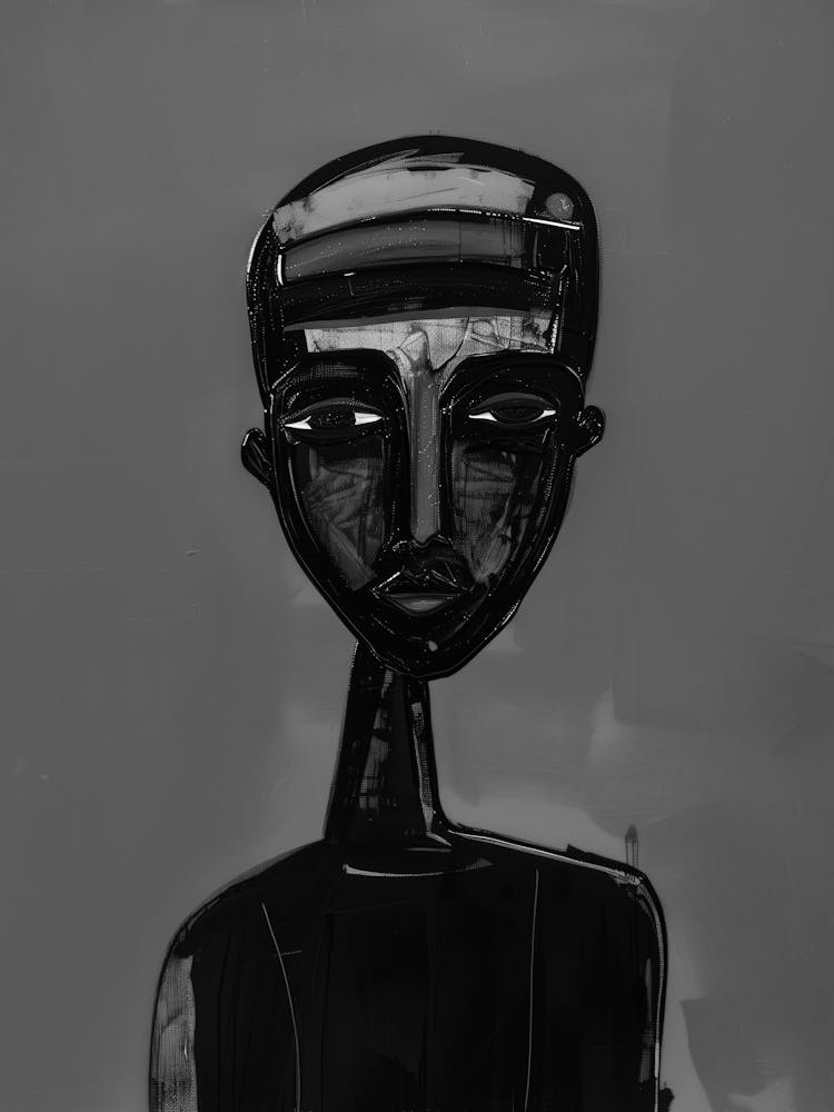 Black And White Portrait Of A Man