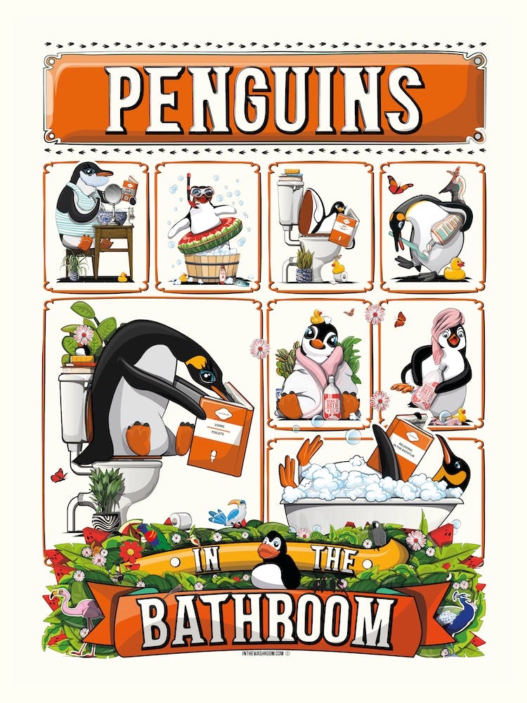 Penguins In The Bathroom