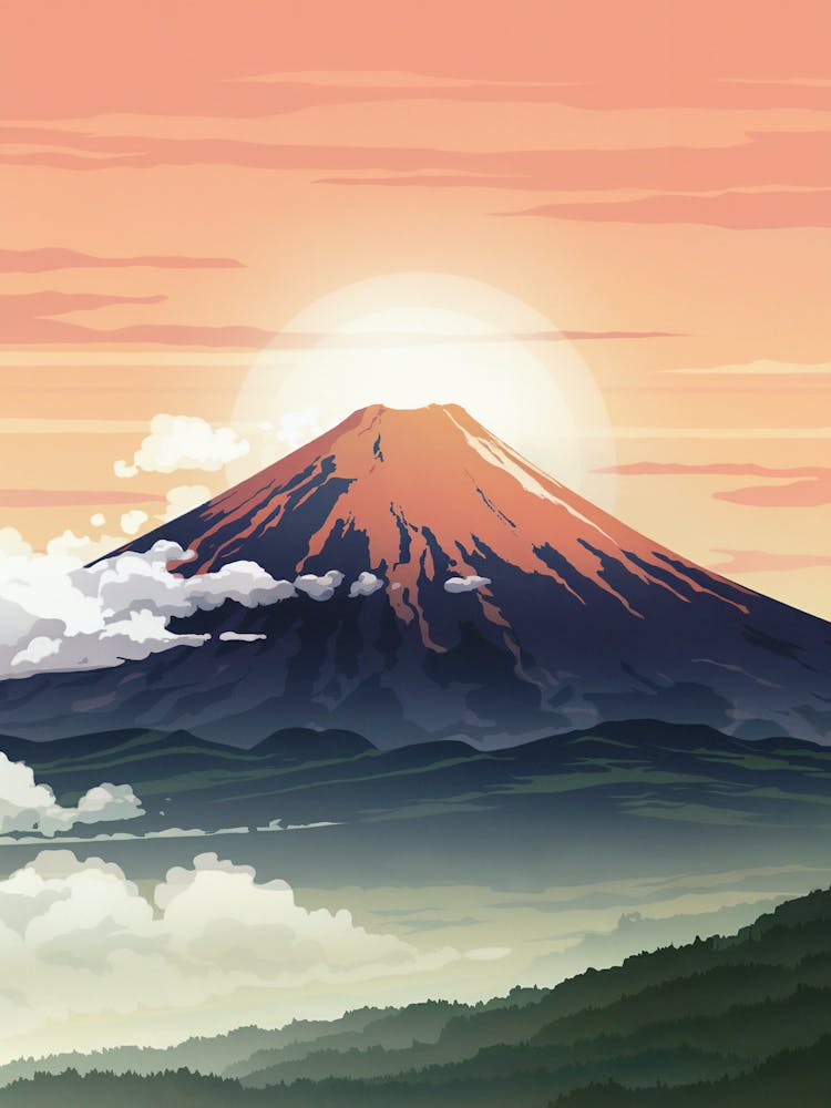An Illustration Of The Sun Kissed Peak