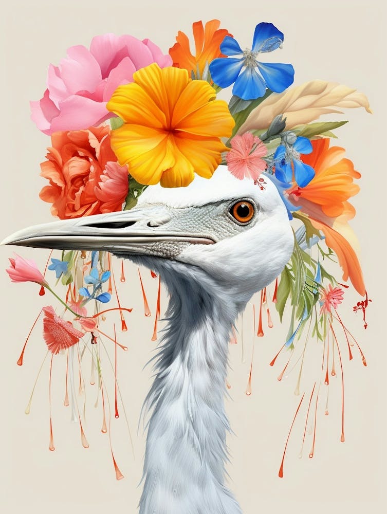 Bird With A Flower Crown Crane 1