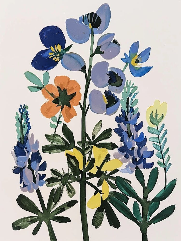 Painted Florals Aconitum 3