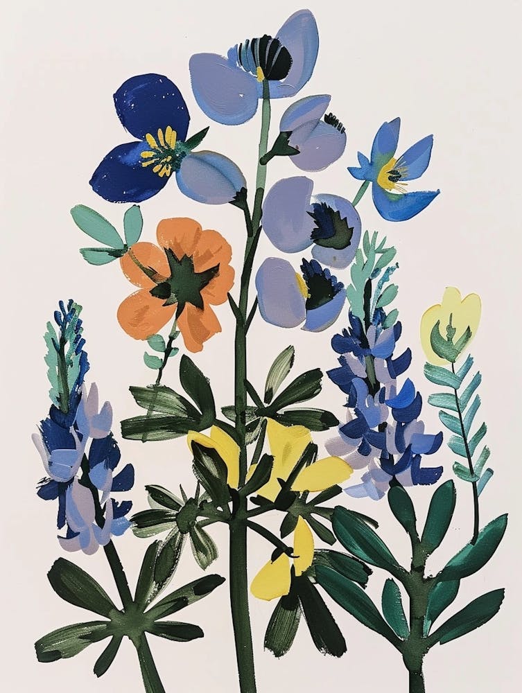 Painted Florals Aconitum 3