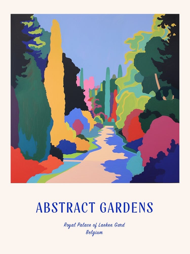 Colourful Gardens Royal Palace Of Laeken Gard Belgium 3 Blue Poster