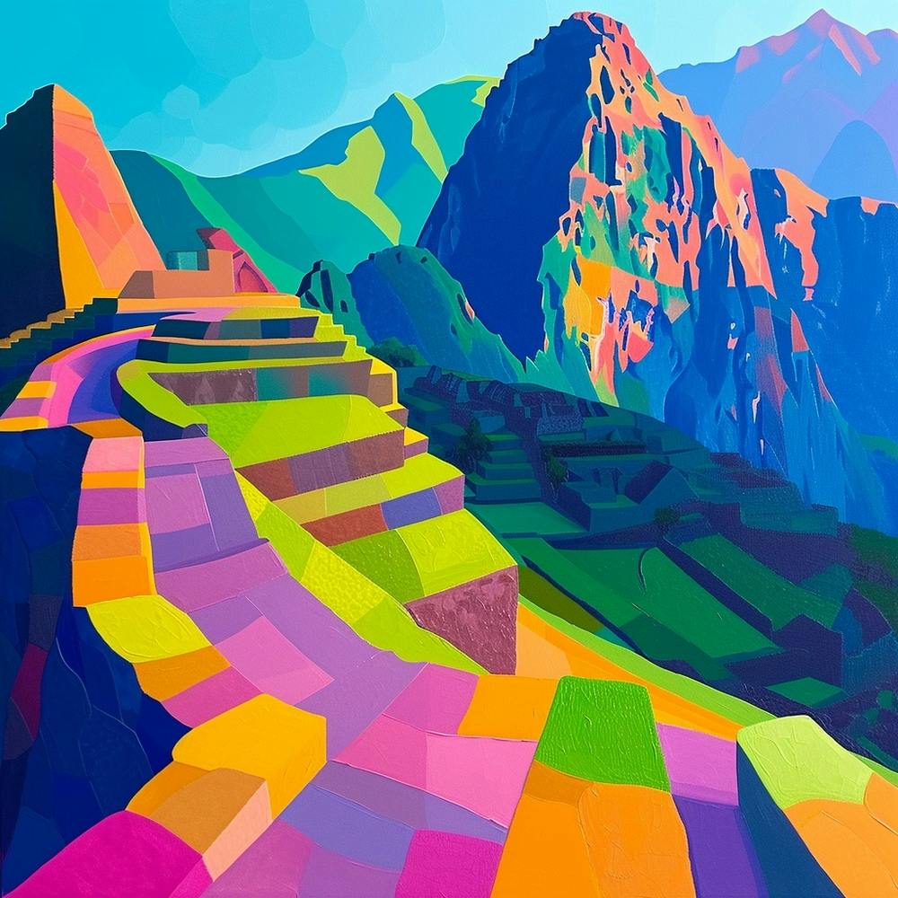 Abstract Travel Collection Machu Picchu Peru 2