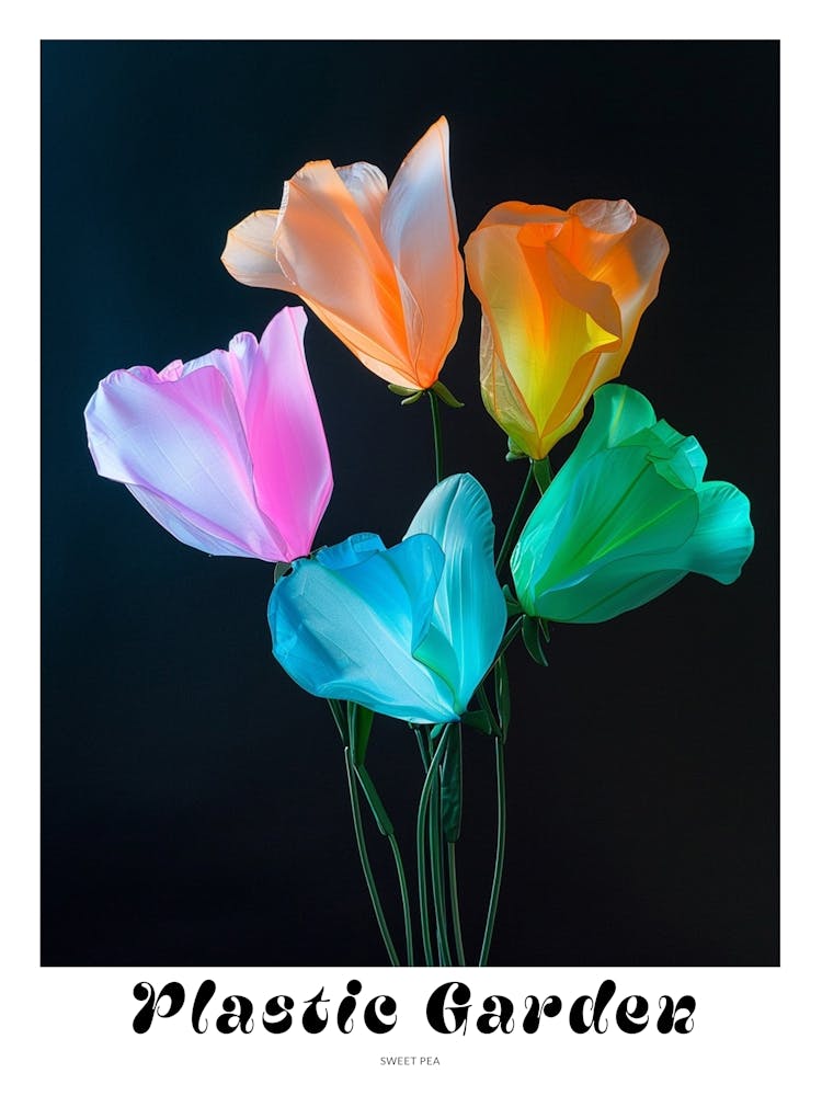 Bright Inflatable Flowers Poster Sweet Pea 3