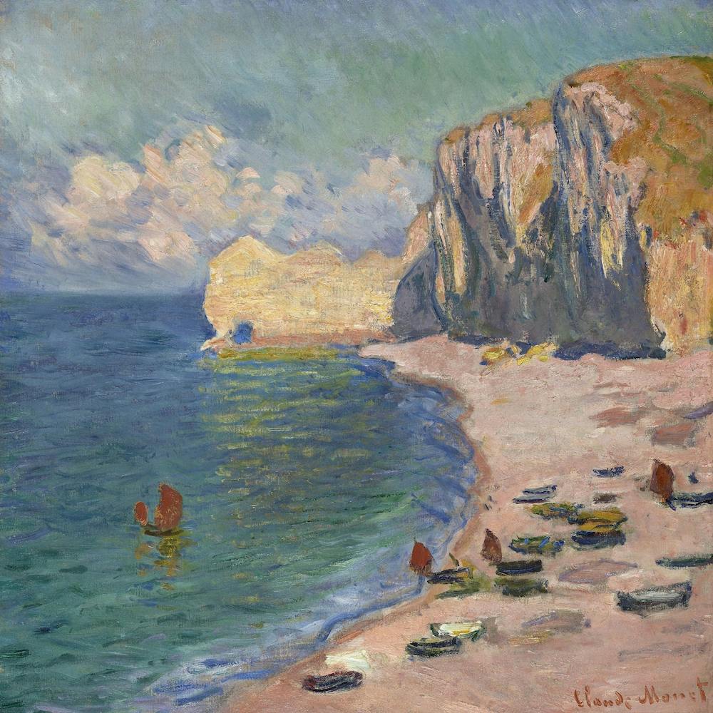 Étretat, The Beach And The Falaise D’Amont, Claude Monet