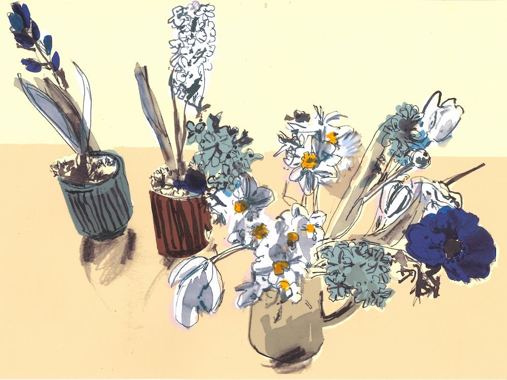 Soft Floral And Potted Hyancinths