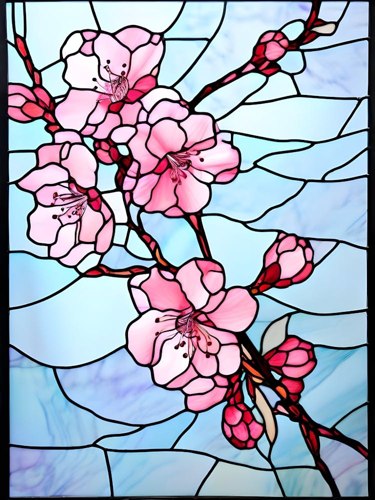Cherry Blossom Stained Glass