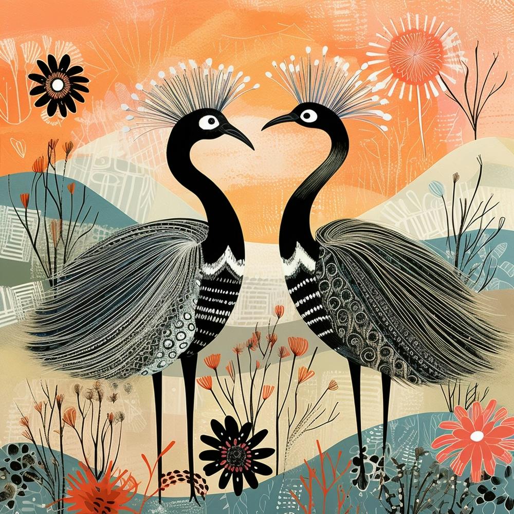 Vogel in der Natur Emu 3