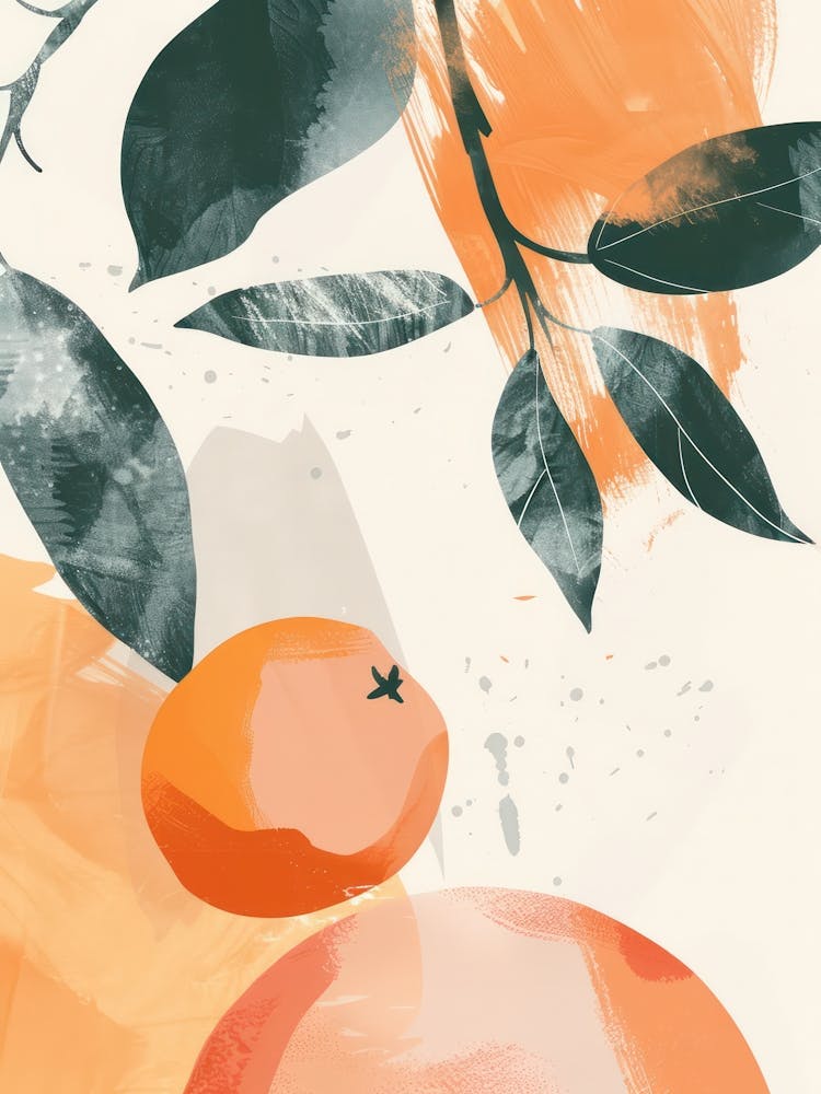 Peaches Close Up Illustration 3